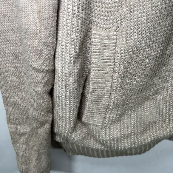Johnson & Murphy Sherpa Lined Full Zip Wool Blend Sweater Womens XXL 2XL Beige - Picture 4 of 12
